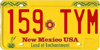 NM license plate 159TYM