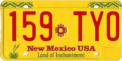 NM license plate 159TYO