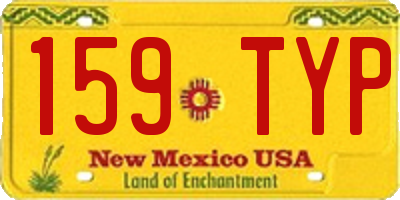 NM license plate 159TYP