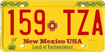 NM license plate 159TZA