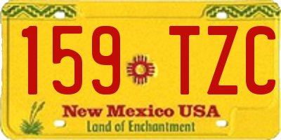 NM license plate 159TZC
