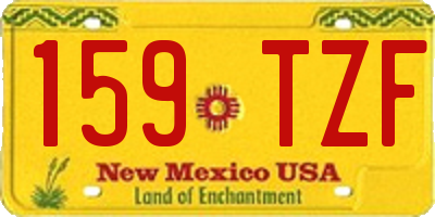 NM license plate 159TZF