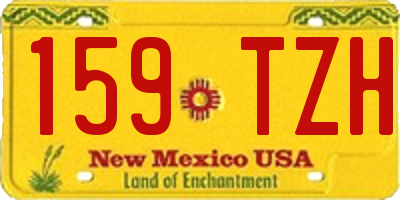 NM license plate 159TZH