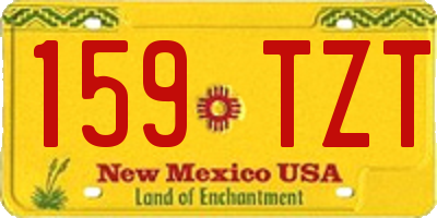 NM license plate 159TZT