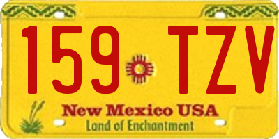 NM license plate 159TZV