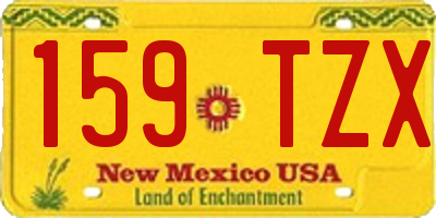 NM license plate 159TZX