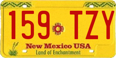 NM license plate 159TZY