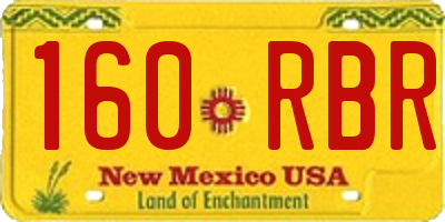 NM license plate 160RBR