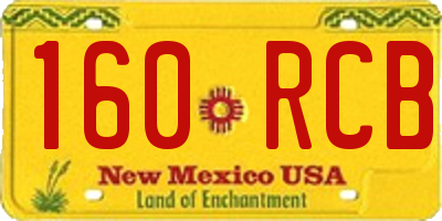 NM license plate 160RCB