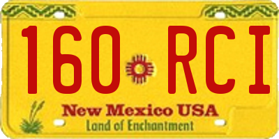 NM license plate 160RCI