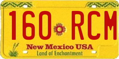 NM license plate 160RCM