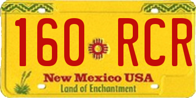 NM license plate 160RCR