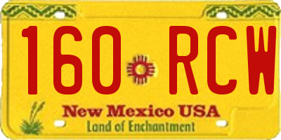 NM license plate 160RCW