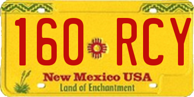 NM license plate 160RCY