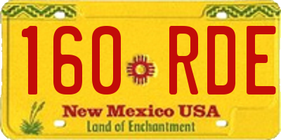 NM license plate 160RDE