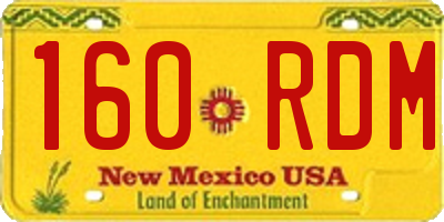 NM license plate 160RDM