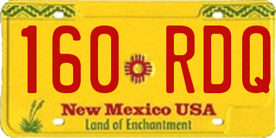 NM license plate 160RDQ