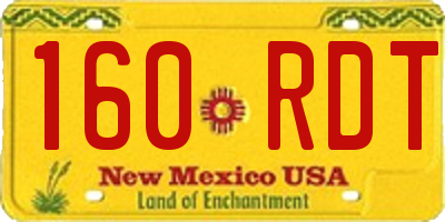 NM license plate 160RDT