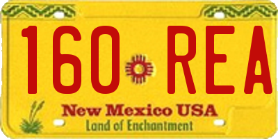 NM license plate 160REA