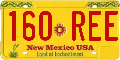 NM license plate 160REE