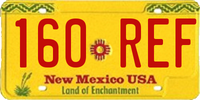 NM license plate 160REF