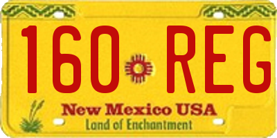 NM license plate 160REG