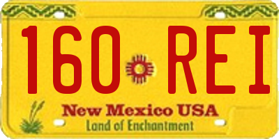 NM license plate 160REI