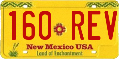 NM license plate 160REV