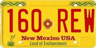 NM license plate 160REW