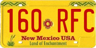 NM license plate 160RFC