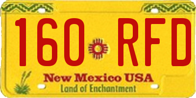 NM license plate 160RFD