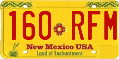 NM license plate 160RFM