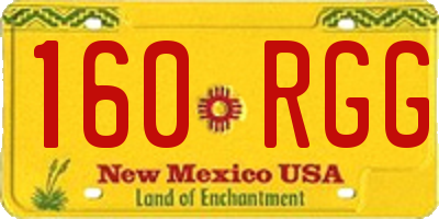 NM license plate 160RGG