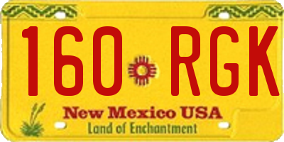 NM license plate 160RGK
