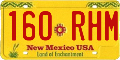 NM license plate 160RHM