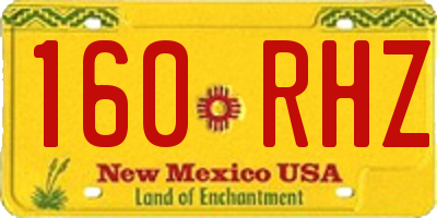 NM license plate 160RHZ