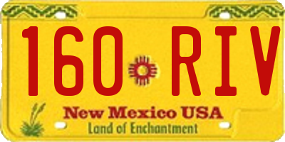NM license plate 160RIV