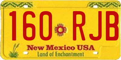 NM license plate 160RJB