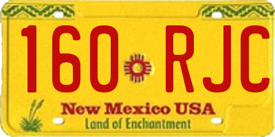 NM license plate 160RJC