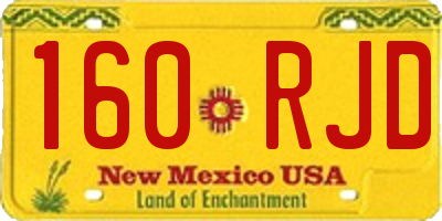 NM license plate 160RJD