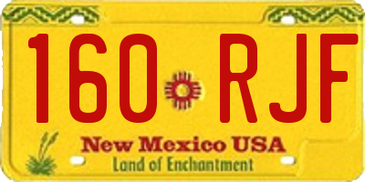 NM license plate 160RJF
