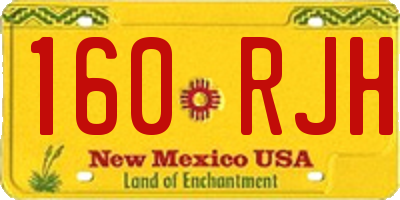NM license plate 160RJH