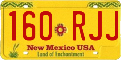 NM license plate 160RJJ