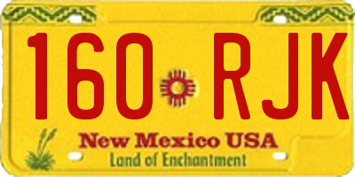 NM license plate 160RJK