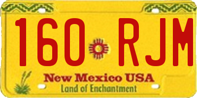 NM license plate 160RJM