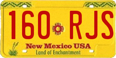 NM license plate 160RJS