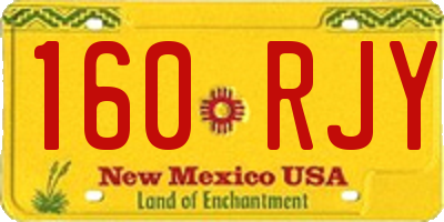 NM license plate 160RJY