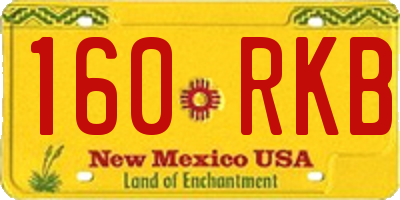 NM license plate 160RKB