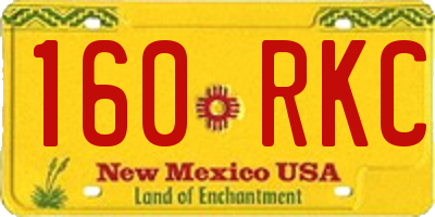 NM license plate 160RKC