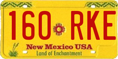 NM license plate 160RKE